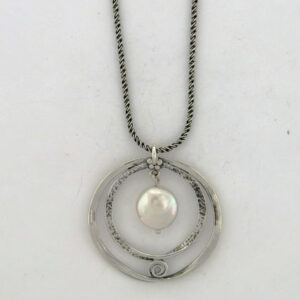 White Target Necklace