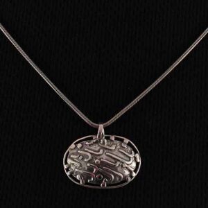 Sterling Silver Abstract Pendent Necklace